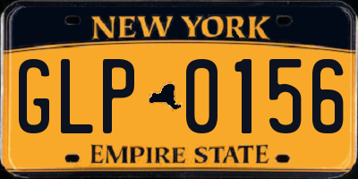 NY license plate GLP0156