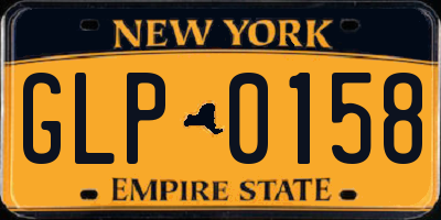 NY license plate GLP0158