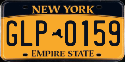 NY license plate GLP0159