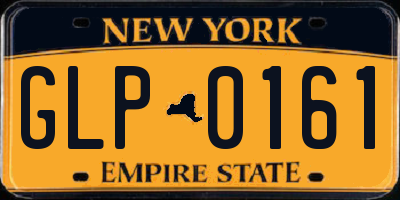 NY license plate GLP0161