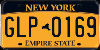 NY license plate GLP0169