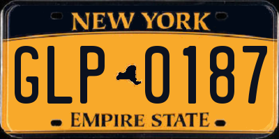 NY license plate GLP0187