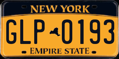 NY license plate GLP0193