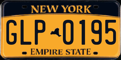 NY license plate GLP0195