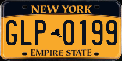 NY license plate GLP0199