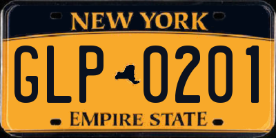 NY license plate GLP0201