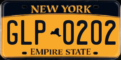 NY license plate GLP0202