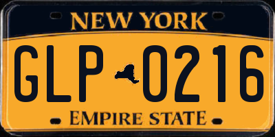 NY license plate GLP0216