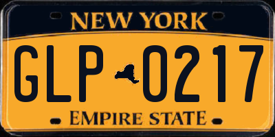 NY license plate GLP0217