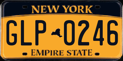 NY license plate GLP0246