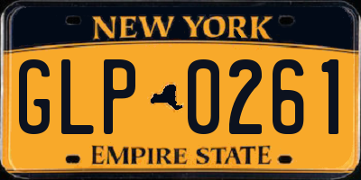 NY license plate GLP0261