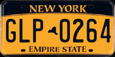 NY license plate GLP0264