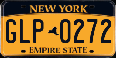 NY license plate GLP0272