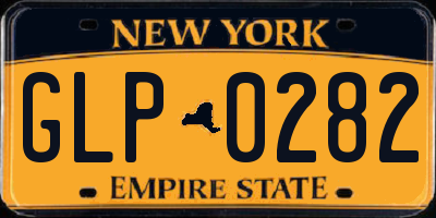 NY license plate GLP0282