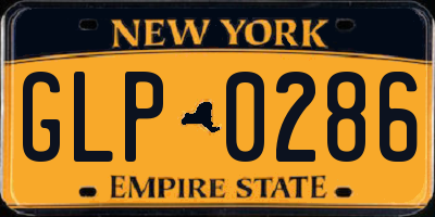 NY license plate GLP0286