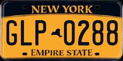 NY license plate GLP0288
