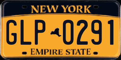 NY license plate GLP0291