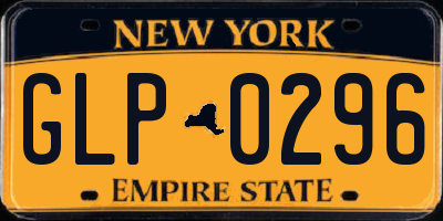 NY license plate GLP0296