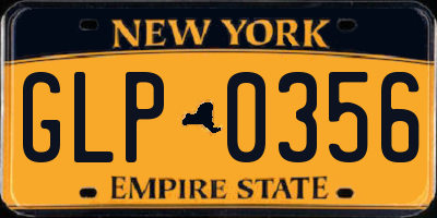 NY license plate GLP0356