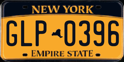 NY license plate GLP0396