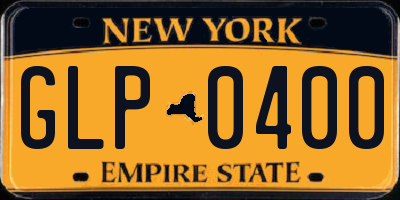 NY license plate GLP0400