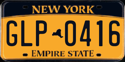 NY license plate GLP0416