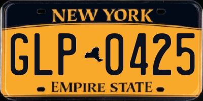 NY license plate GLP0425