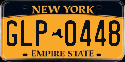 NY license plate GLP0448