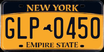 NY license plate GLP0450