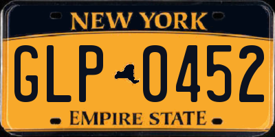 NY license plate GLP0452