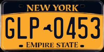 NY license plate GLP0453