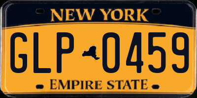 NY license plate GLP0459