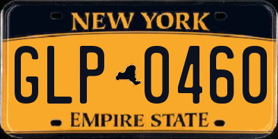 NY license plate GLP0460