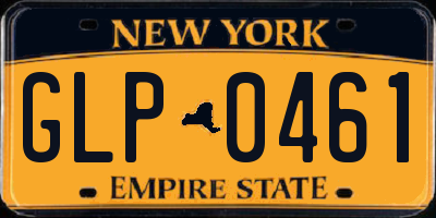 NY license plate GLP0461