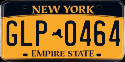NY license plate GLP0464