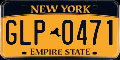 NY license plate GLP0471