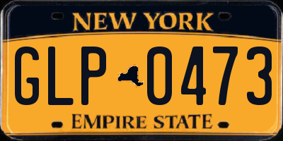 NY license plate GLP0473