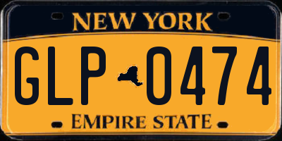 NY license plate GLP0474