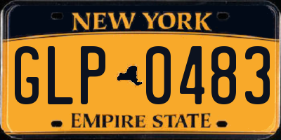 NY license plate GLP0483