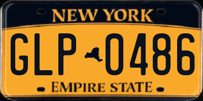 NY license plate GLP0486