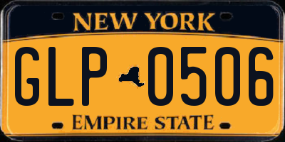 NY license plate GLP0506