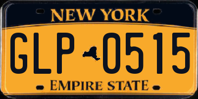 NY license plate GLP0515