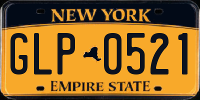 NY license plate GLP0521