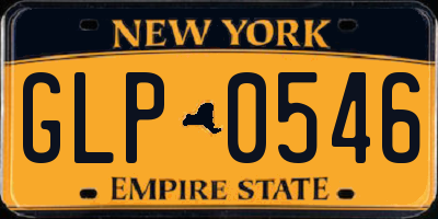 NY license plate GLP0546