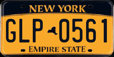 NY license plate GLP0561