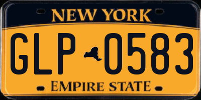 NY license plate GLP0583