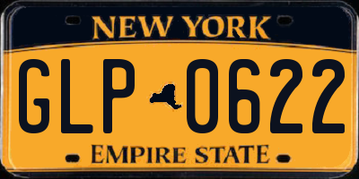 NY license plate GLP0622