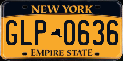 NY license plate GLP0636