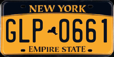 NY license plate GLP0661
