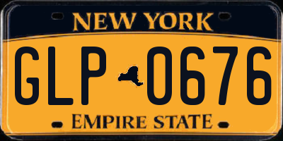 NY license plate GLP0676